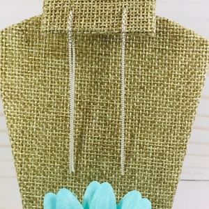 Sterling Silver Threader Earrings Twist Bar